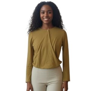 Oak + Fort Surplice Wrap Top